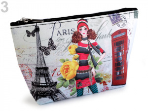 Kosmetická taška / pouzdro Londýn, Paříž, Praha 14x23 cm