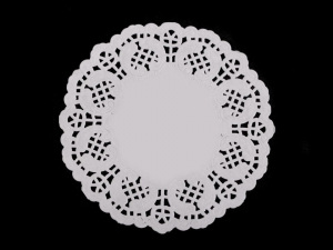 Papírová krajka k výrobě andělů a stromečků Ø10 cm