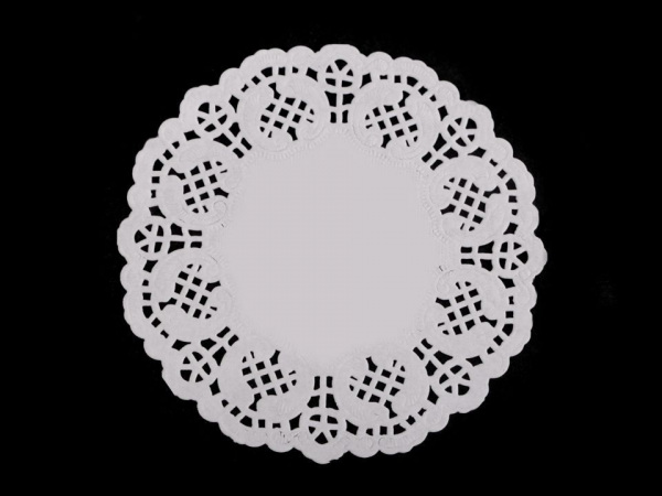 Papírová krajka k výrobě andělů a stromečků Ø10 cm