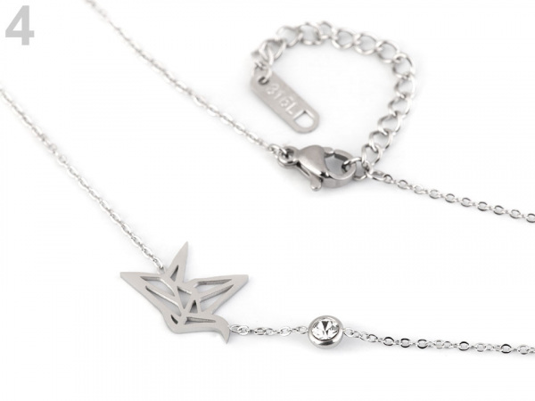 Náhrdelník hvězda, plameňák, srdce z nerezové oceli