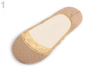 Ponožky do balerín s krajkou, bavlněné