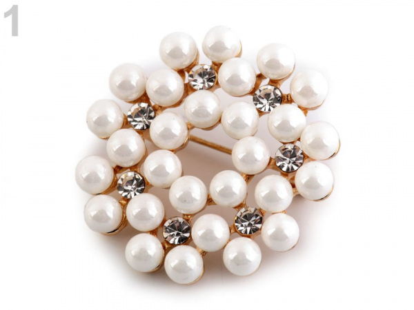 Perlová brož / svatební ozdoba na kytice