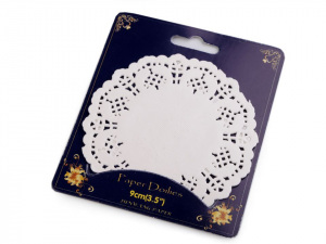 Papírová krajka k výrobě andělů a stromečků Ø9 cm