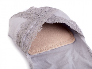 Ponožky do balerín s krajkou, bavlněné