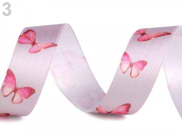 Saténová stuha motýl šíře 25 mm