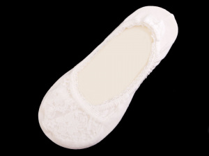 Ponožky do balerín s krajkou, bavlněné