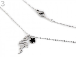 Náhrdelník hvězda, plameňák, srdce z nerezové oceli