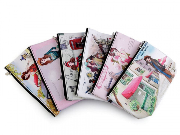 Kosmetická taška / pouzdro Londýn, Paříž, Praha 14x23 cm