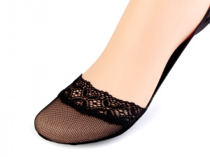 Ponožky do balerín s krajkou, bavlněné