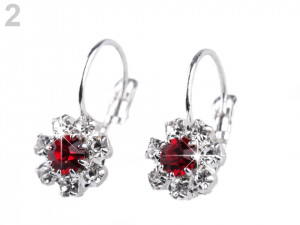 Štrasové náušnice - jablonecká bižuterie