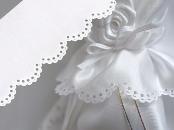 Saténová krajka / stuha šíře 65 mm svatební