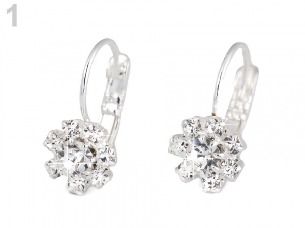 Štrasové náušnice - jablonecká bižuterie