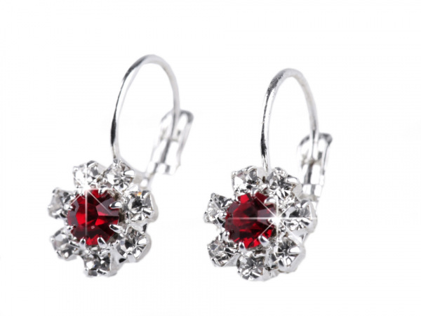 Štrasové náušnice - jablonecká bižuterie