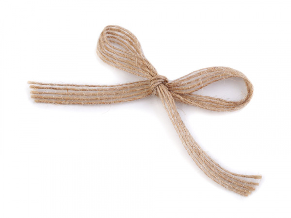 Jutová mašle 4x5 cm