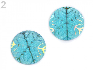 Kabošon modrá vločka Ø25 mm