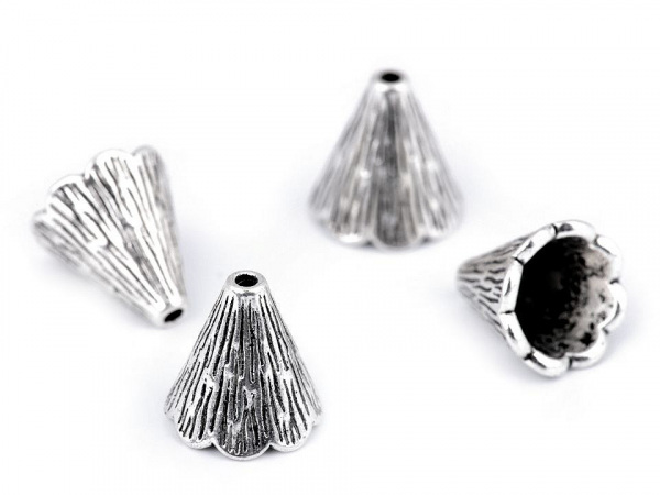 Koncovky na šňůrku / dekorační kaplíky 11x12 mm