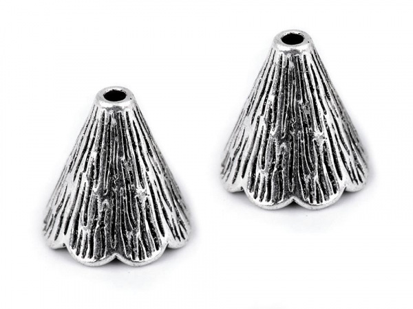 Koncovky na šňůrku / dekorační kaplíky 11x12 mm