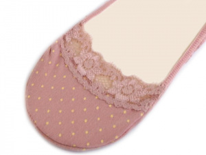 Ponožky do balerín s krajkou, bavlněné