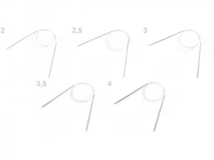 Kruhové jehlice č. 2; 2,5; 3; 3,5; 4