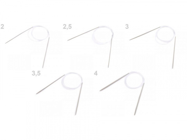Kruhové jehlice č. 2; 2,5; 3; 3,5; 4