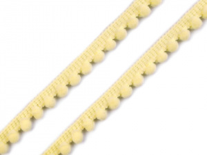 Prýmek šíře 11 mm s bambulkami Ø5 mm