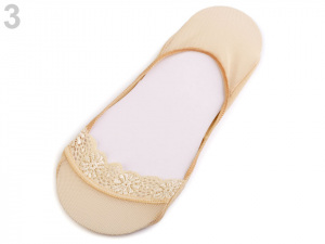 Ponožky do balerín s krajkou, bavlněné