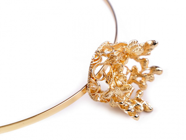 Kovová čelenka do vlasů s korunkou