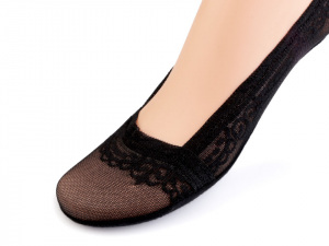 Ponožky do balerín s krajkou, bavlněné