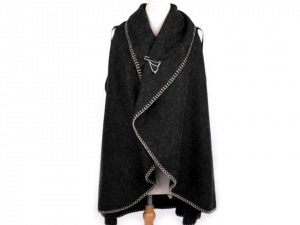 Dámská vesta / kardigan s ozdobným špendlíkem