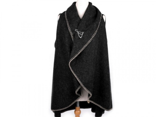 Dámská vesta / kardigan s ozdobným špendlíkem