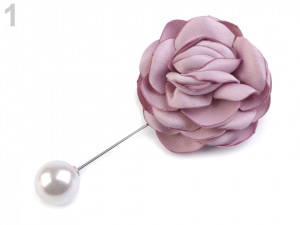 Ozdobný špendlík růže a perla
