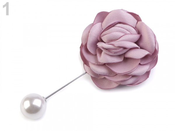Ozdobný špendlík růže a perla