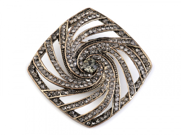 Brož s broušenými kamínky