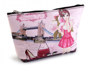 Kosmetická taška / pouzdro Londýn, Paříž, Praha 14x23 cm