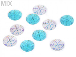 Kabošon modrá vločka Ø25 mm