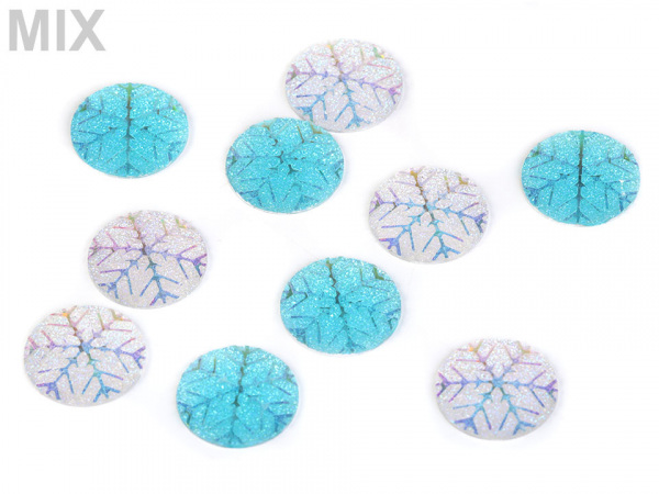 Kabošon modrá vločka Ø25 mm