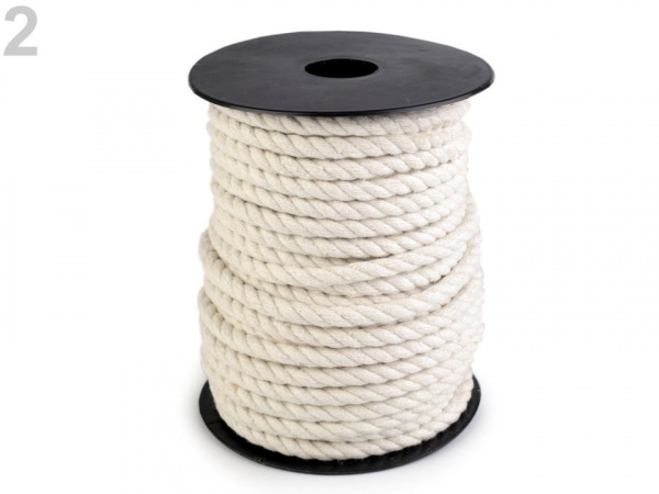 Bavlněná šňůra kroucená Ø5 a 6 mm