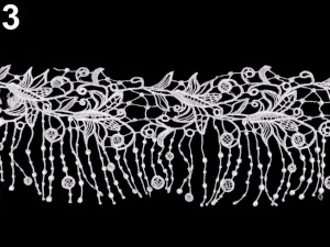 Krajka s třásněmi šíře 87 mm