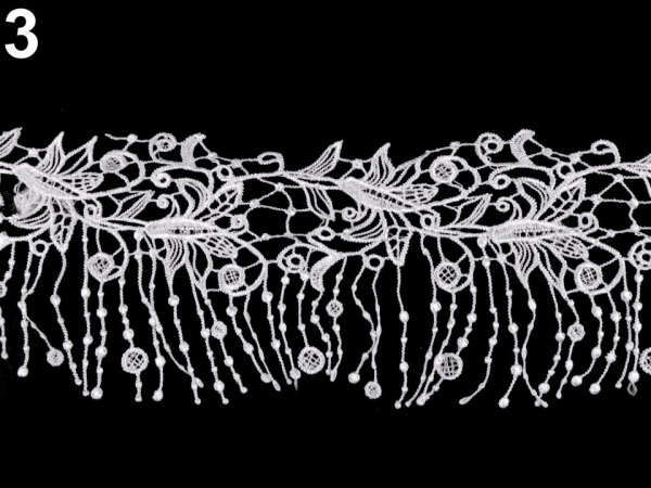 Krajka s třásněmi šíře 87 mm