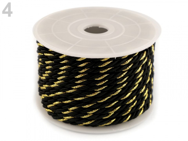 Šňůra kroucená s lurexem  Ø3 mm