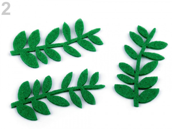 Filcové listy / větvička 30x60 mm velké