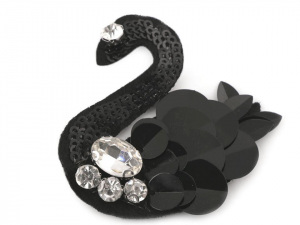 Flitrová aplikace labuť s kamínky