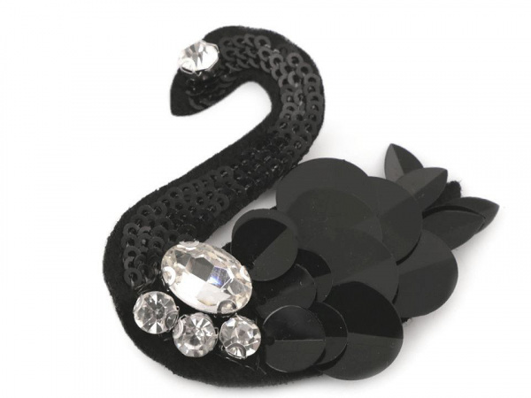 Flitrová aplikace labuť s kamínky