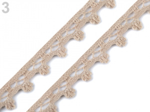 Bavlněná krajka paličkovaná šíře 12 mm