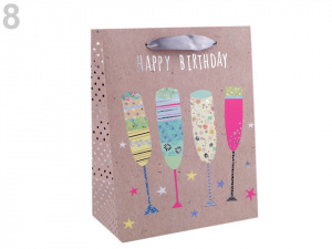 Dárková taška vánoční s glitry