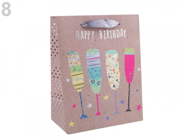 Dárková taška vánoční s glitry