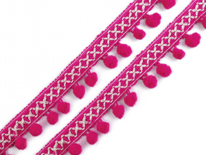 Prýmek šíře 35 mm s bambulkami Ø12 mm