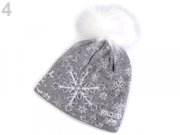 Dívčí zimní čepice s bambulí Frozen Capu