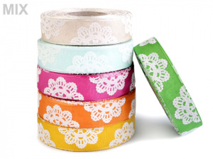 Stuha mandala s drátem šíře 25 mm