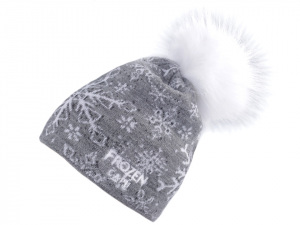 Dívčí zimní čepice s bambulí Frozen Capu